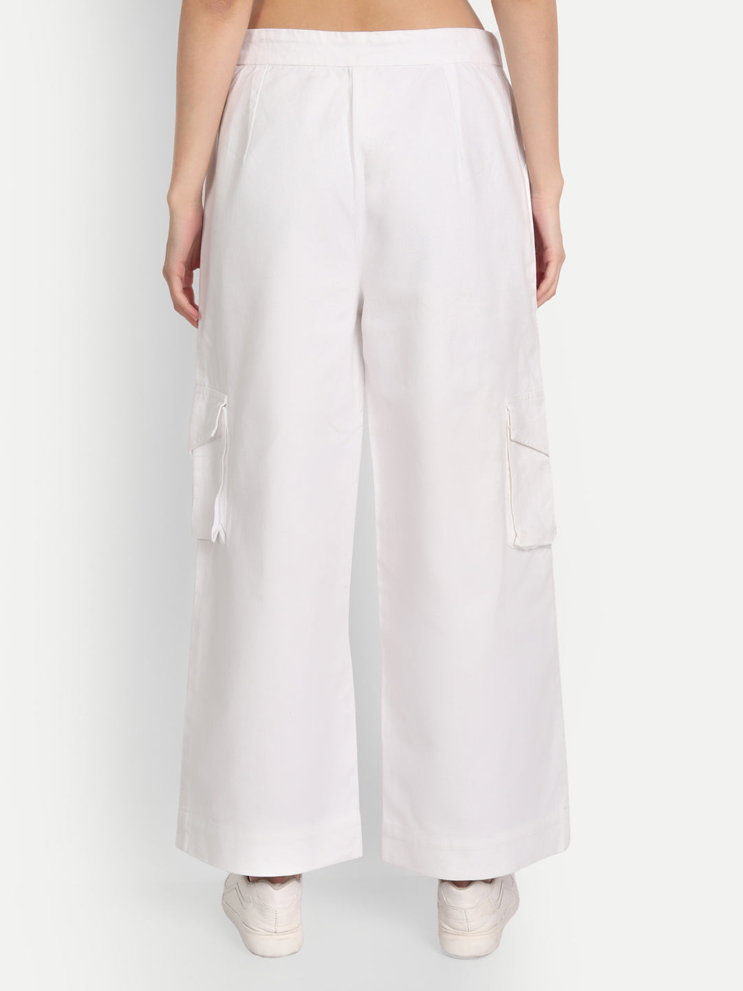 White Straight Fit Pant