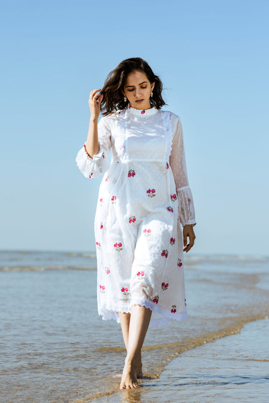 White Chiffon Dress